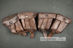 Bulgarian leather mannlicher ammo pouches
