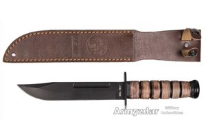Combat knife USMC with leather sheath
