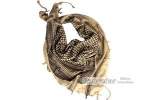 SHEMAGH Scarf – tan/black