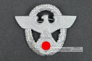 Police aluminium visor cap badge „JFS'
