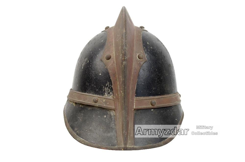 Czechoslovakian fireman leather helmet — image 3