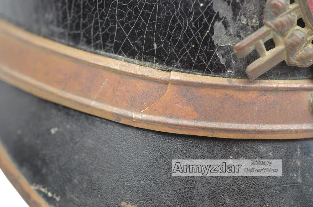 Czechoslovakian fireman leather helmet — image 7
