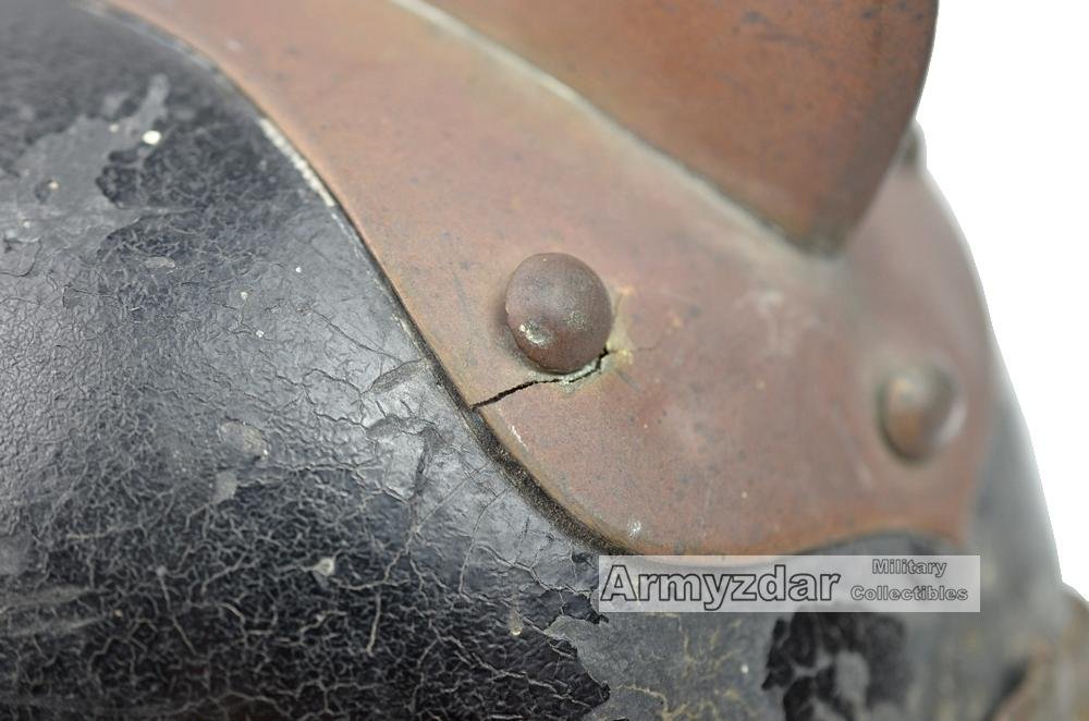 Czechoslovakian fireman leather helmet — image 8