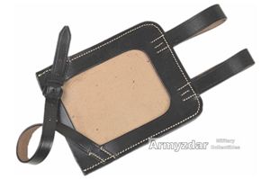 Repro German leather shovel carrier