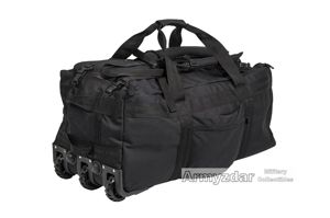 Duffle bag KAMPF with wheels – black