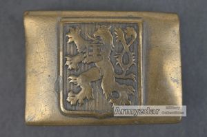 Czechoslovakian brass buckle 'post war'
