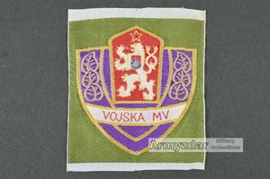 Czechoslovakian sleeve patch Vojska MV