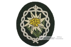 Repro WH M36 GBJ Officer sleeve Edelweiss