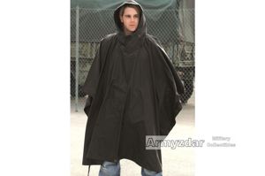 Poncho ripstop – black