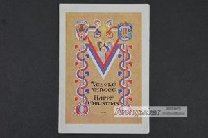 Czechoslovak Battalion 1940 Christmas card '2. Pěší pluk'