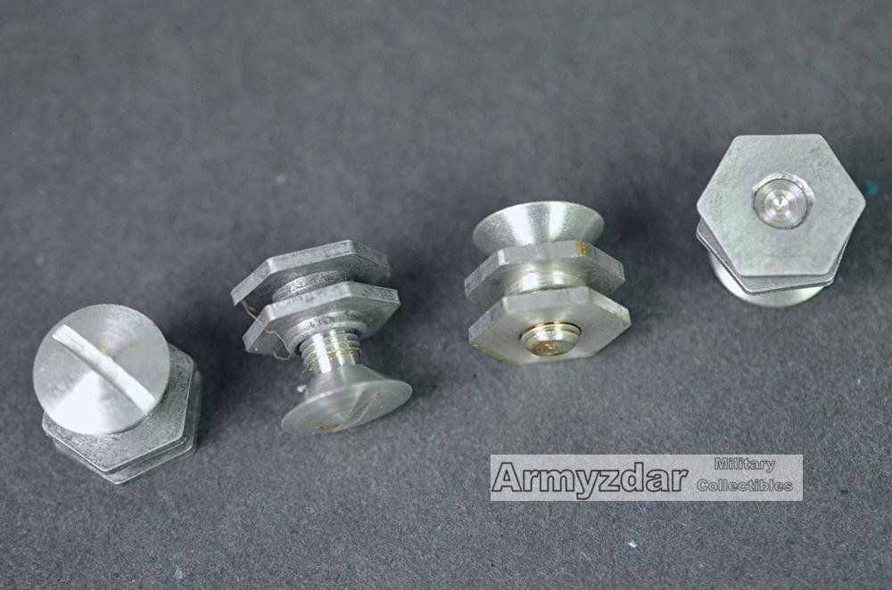Repro FRJ M43 Helmet aluminium slotted bolts — image 2