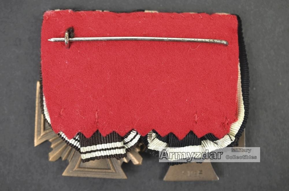 Ordenschnalle Ehrenkreuz für Frontkämpfer + NSDAP Dienstauszeichnung in Bronze — image 2