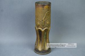 WW1 British Trench Art shell 'Souvenir L.-L.'