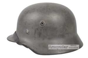 KM M40 Helmet grey overpainted