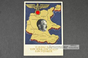 Propaganda Postkarte „13. März 1938'