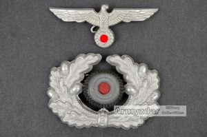 WH Schirmmütze Eichenlaubkranz mit Kokarde und Adler