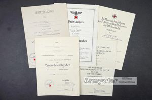 5x Decree 'Heinz Pauli' 9./Grenadier-Regiment 528