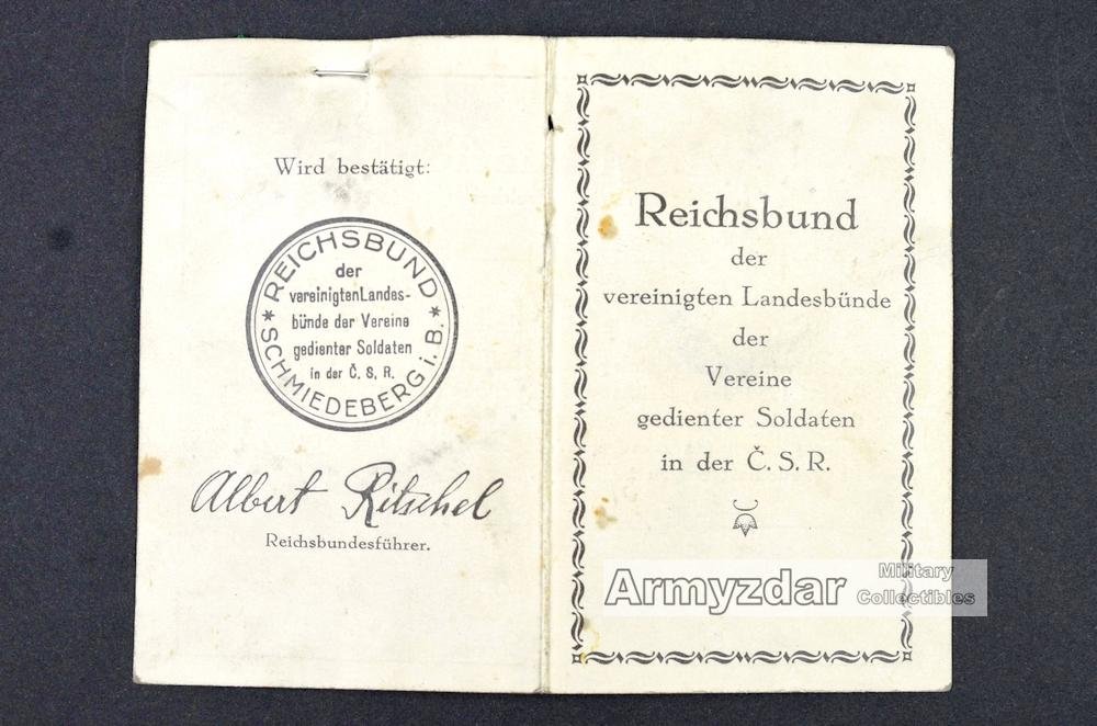 Reichsbund in der Č.S.R. abzeichen — image 2