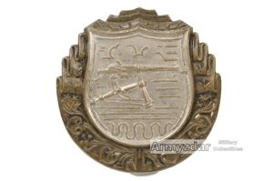 Czechoslovakian silver badge for heavy MG shooter