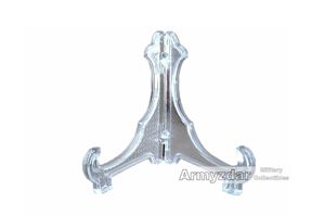 Plastic folding stand for medals and badges