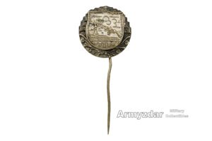 Czechoslovakian silver badge for light MG shooter stickpin