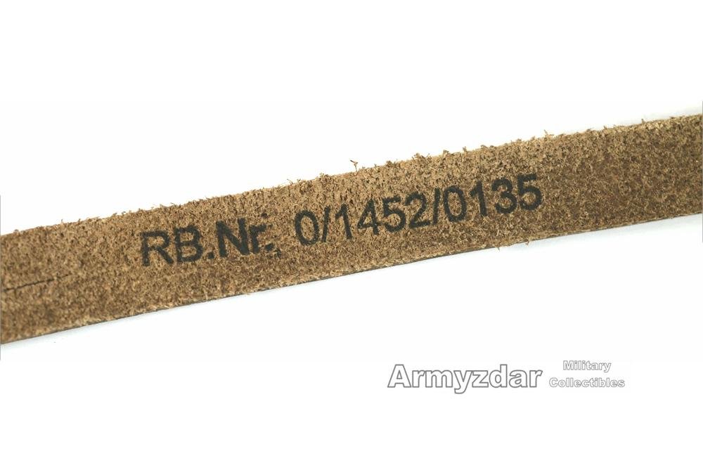 Repro German binocular leather neck strap + buttoning flap – black — image 5