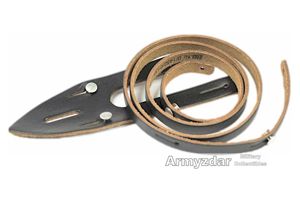 Repro German binocular leather neck strap + buttoning flap – …