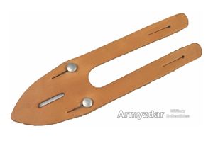 Repro German binocular leather buttoning flap – brown