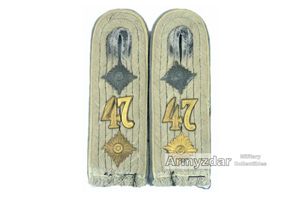 Wehrmacht Hauptmann Shoulderboards – der Reserve Infanterie Regiment 47