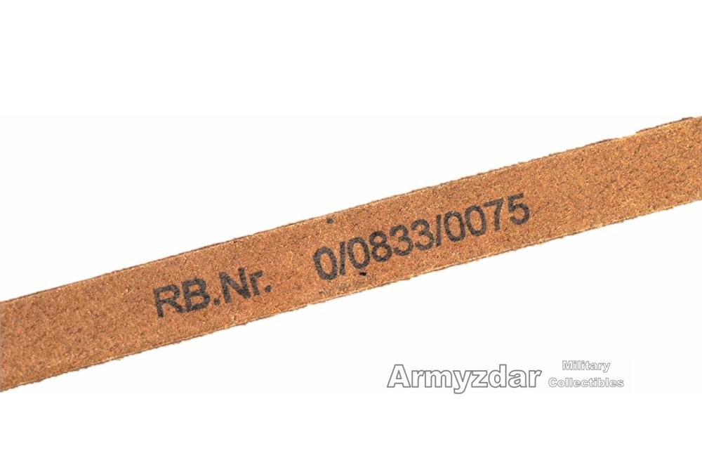 Repro German late war binocular neck strap + buttoning flap – black — image 5