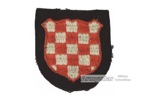 SS Embroidered sleeve shield 'Croatian volunteer'