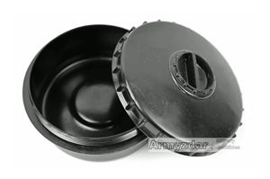 Repro German black plastic salt dish