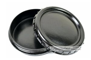 Repro German black plastic butter dish