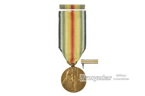 Czechoslovakian Inter-Allied Victory Medal + ribbon bars