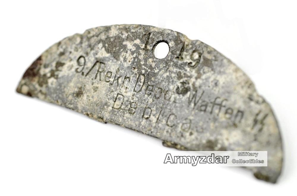 SS Half dog-tag – 9./Rekr.Depot Waffen SS Debica — image 2