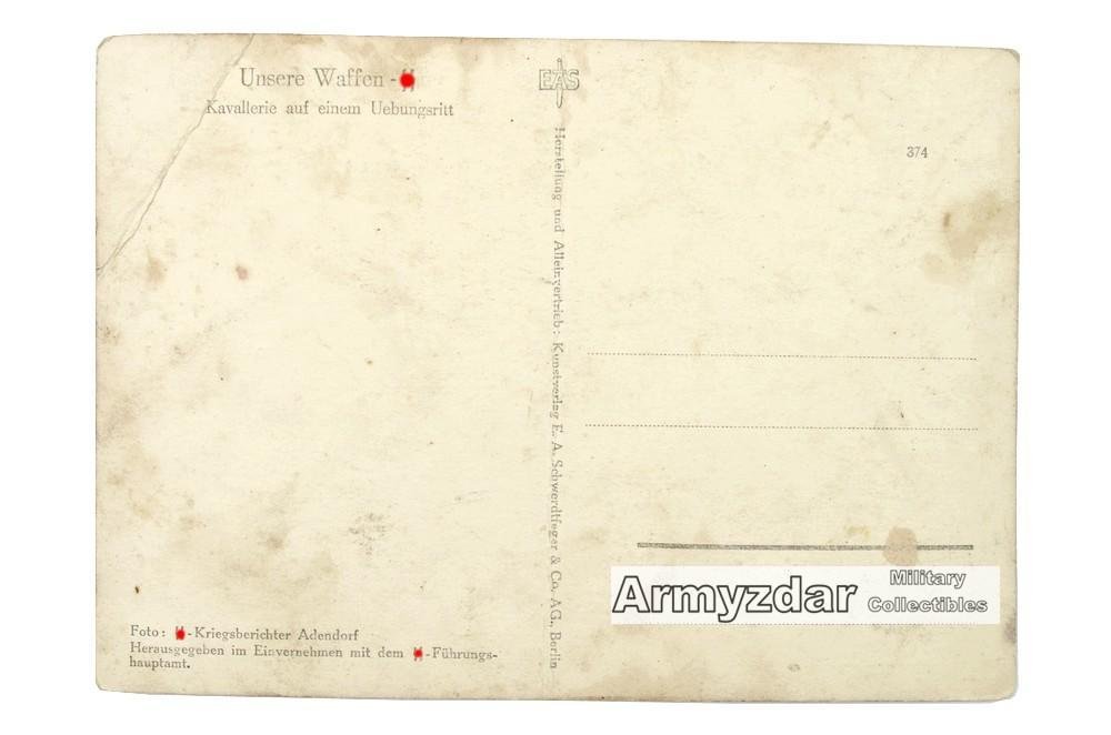 SS Postkarte – Kavallerie auf einem Uebungsritt — image 2
