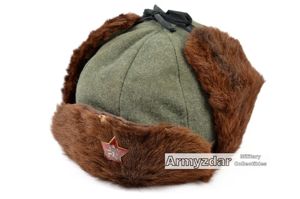 Czechoslovakian winter fur cap