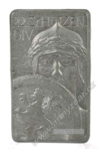 Austria-Hungary cap badge – 22. SCHÜTZEN. DIV.