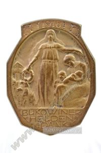 Austria-Hungary cap badge – 1916 BUKOWINER HELDEN DANK
