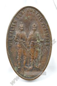 Austria-Hungary cap badge – WIR HALTEN FEST UD TREU ZUSAMMEN …