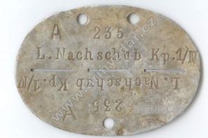 ID dog-tag – L. Nachschub Kp. 1/ IV