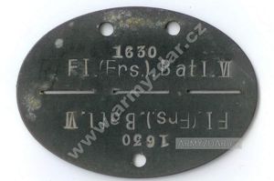 ID dog-tag – Fl. (Ers.). Batl. VI