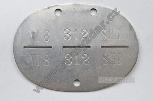 ID dog-tag – VI 8 312 SHD