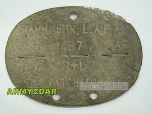 ID dog-tag – light artillery (4243)