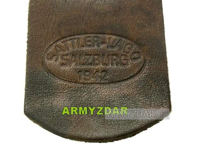 German belt buckle leather tab – Salzburg 1942 — image 3