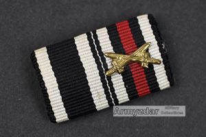 EK II 1914 + Frontkämpfer Kreuz Ribbon Bar