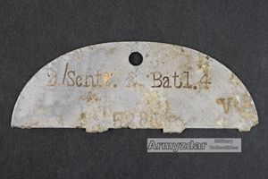 WH Half Dog-tag „2./Schts. E. Batl. 4'