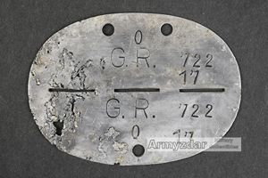 WH Dog-tag 'G. R. 722'