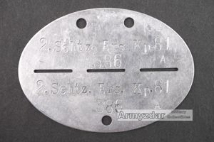 WH Dog-tag '2. Schtz. Ers. Kp. 81'