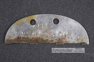 LW Stainless steel half dog-tag '3./Flg.Ausb.Rgt.10'